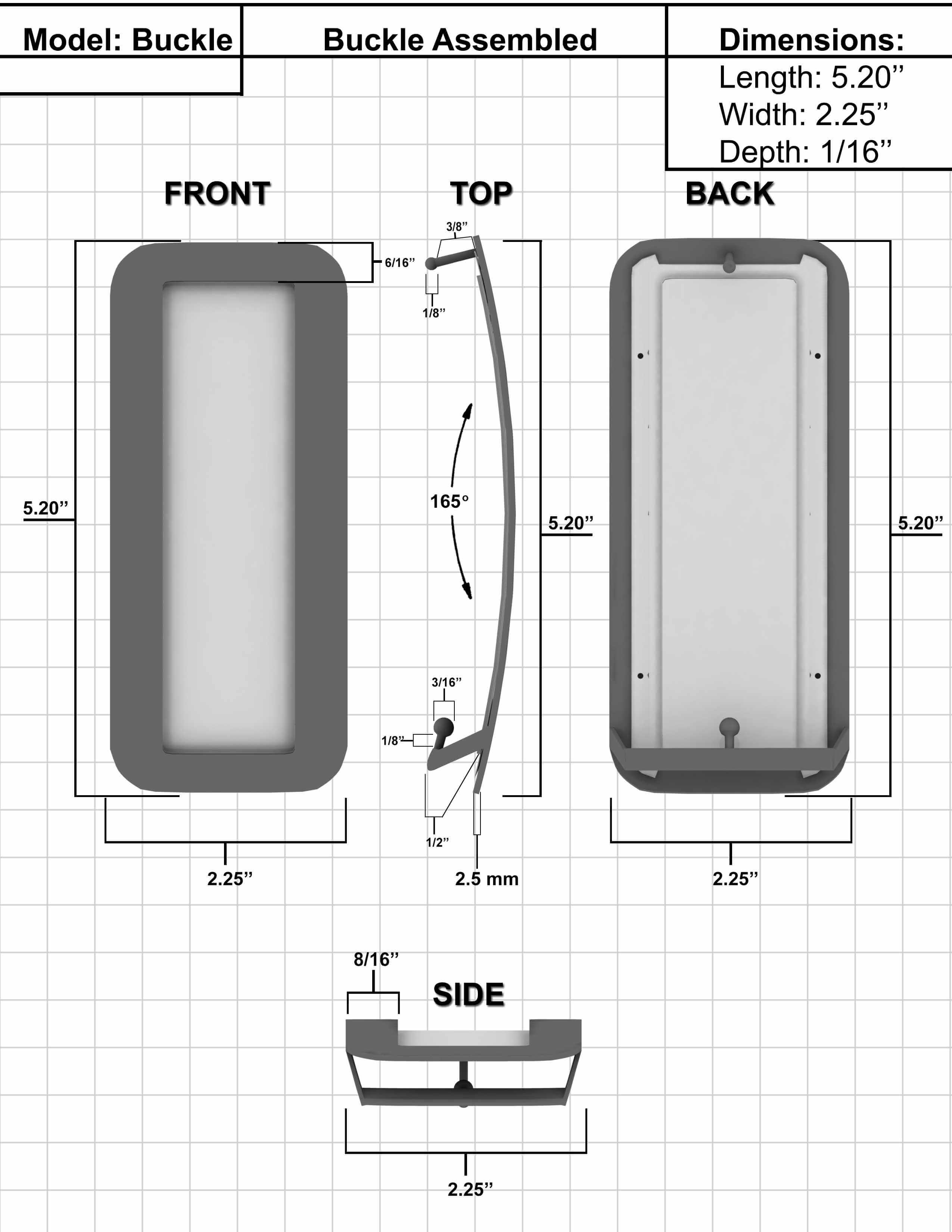 Buckle Dimensions